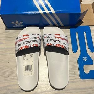NWT Adidas Adiltte Floral Slides